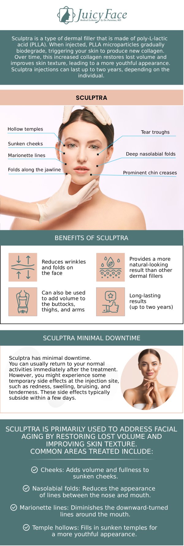 If you are looking for a transformation that is subtle, gradual, and incredibly natural, Sculptra Aesthetic at Juicy Face MedSpa is the ultimate solution. Often referred to as a "liquid facelift," Sculptra works differently than standard fillers; it is a poly-L-lactic acid (PLLA) biostimulator that replaces lost collagen deep within the dermis. The results emerge over several months, ensuring your "refreshed" look is your best-kept secret. Ideal for hollowing temples, sunken cheeks, and overall skin laxity, Sculptra provides a foundation of youth that can last up to two years. For more information, contact us or schedule an appointment online. We are located at 3000 E 1st Ave Unit 114, Denver, CO 80206. If you are looking for a transformation that is subtle, gradual, and incredibly natural, Sculptra Aesthetic at Juicy Face MedSpa is the ultimate solution. Often referred to as a "liquid facelift," Sculptra works differently than standard fillers; it is a poly-L-lactic acid (PLLA) biostimulator that replaces lost collagen deep within the dermis. The results emerge over several months, ensuring your "refreshed" look is your best-kept secret. Ideal for hollowing temples, sunken cheeks, and overall skin laxity, Sculptra provides a foundation of youth that can last up to two years. For more information, contact us or schedule an appointment online. We are located at 3000 E 1st Ave Unit 114, Denver, CO 80206.