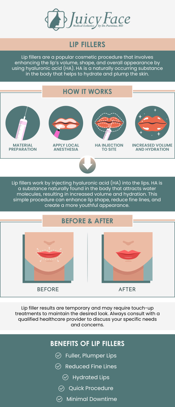 At JuicyFace Medspa in Denver, Dr. Purnima Balla is dedicated to helping you achieve the perfect, natural-looking pout with premium dermal fillers. We understand that every face is unique, which is why we take a highly customized approach to carefully enhance your lip volume, smooth fine lines, and improve overall facial symmetry. Using the industry's top-tier hyaluronic acid fillers, Dr. Balla skillfully sculpts and defines your lips to beautifully complement your features without ever looking overdone. Step into our welcoming Cherry Creek North clinic today to experience a safe, comfortable treatment that leaves you feeling more confident and radiant than ever before. Contact us to achieve your desired beauty goals or schedule an appointment online. We are located at 3000 E 1st Ave Unit 114, Denver, CO 80206.