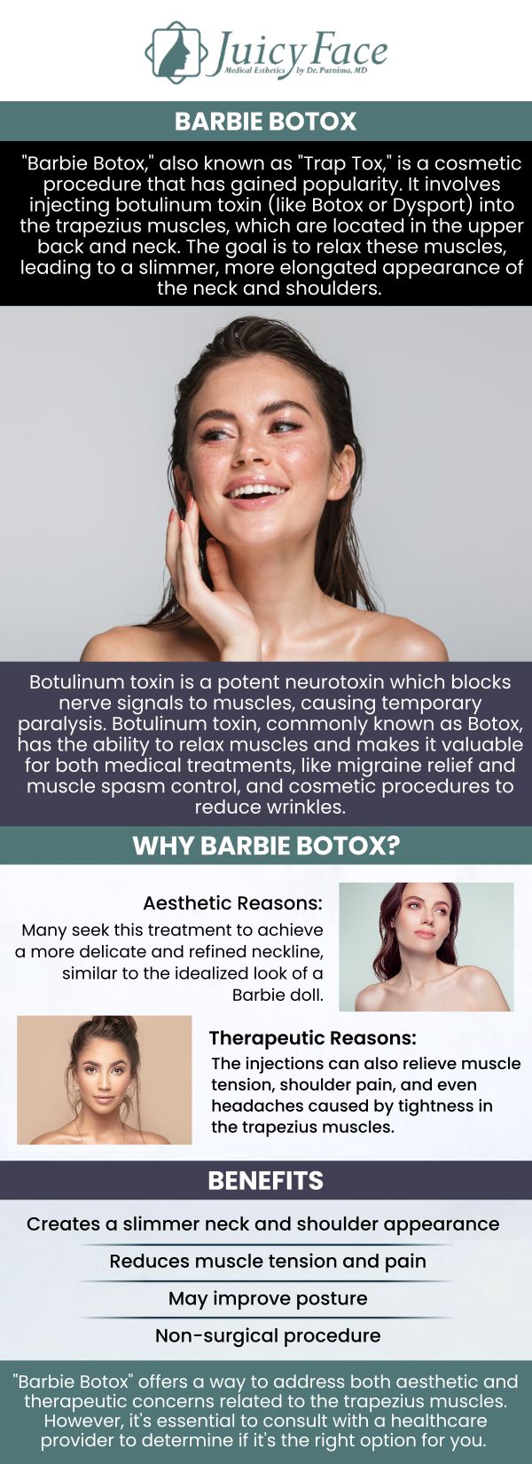 Common questions asked by clients: What is Barbie Botox (Trap Tox)? What are the benefits of Trap Tox? Am I a good candidate for Barbie Botox? How long does the Barbie Botox take, and does it hurt? For more information, contact us or schedule an appointment online. We are located at 3000 E 1st Ave Unit 114, Denver, CO 80206. Common questions asked by clients: What is Barbie Botox (Trap Tox)? What are the benefits of Trap Tox? Am I a good candidate for Barbie Botox? How long does the Barbie Botox take, and does it hurt? For more information, contact us or schedule an appointment online. We are located at 3000 E 1st Ave Unit 114, Denver, CO 80206.